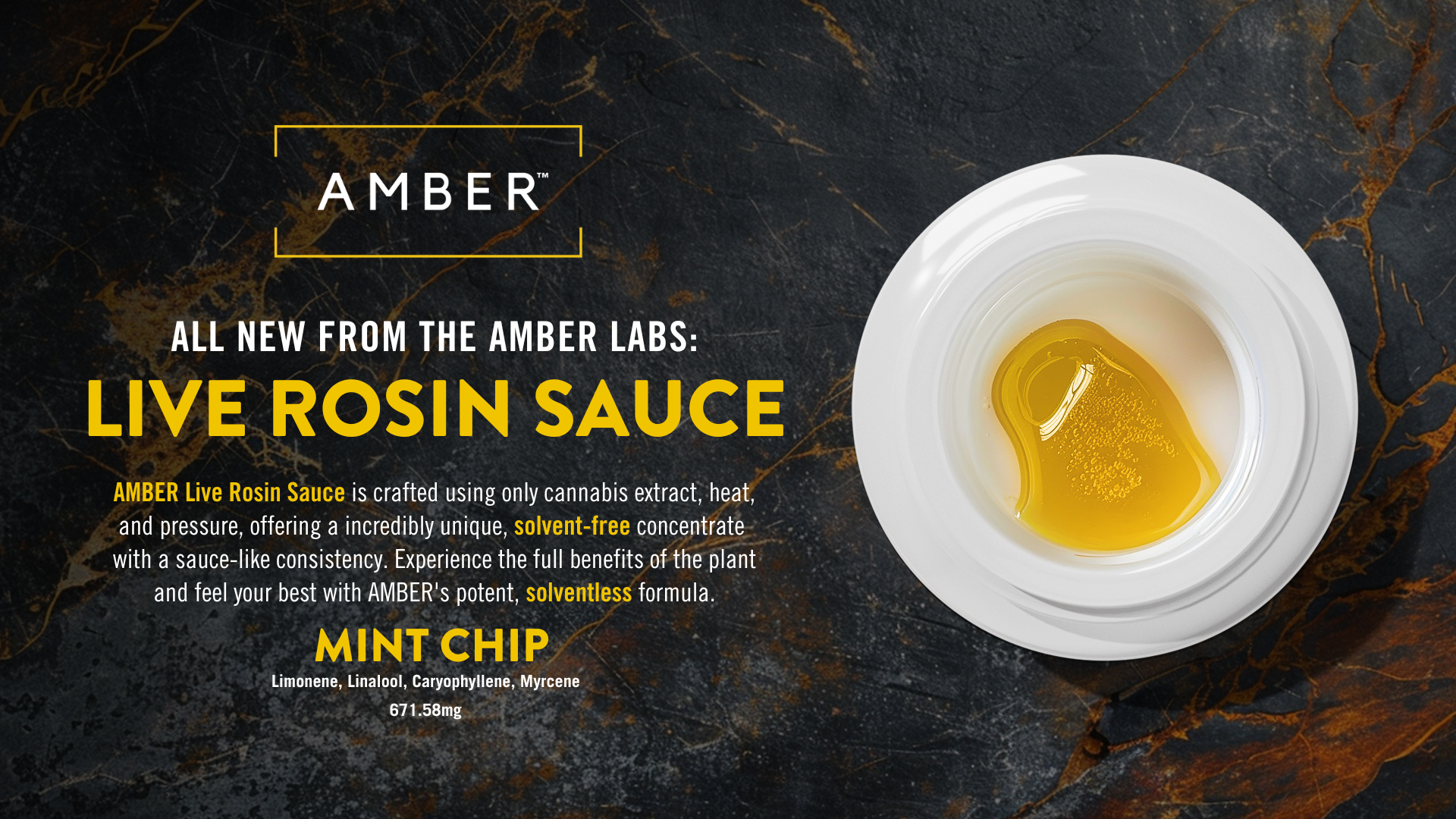 Copy of Amber Live Rosin Sauce TV 1
