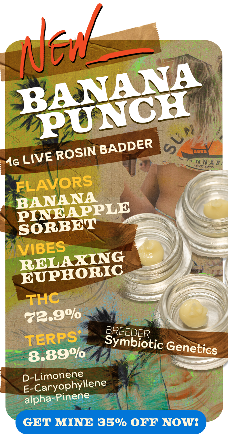 New Banana Punch 1G Live Rosin Badder