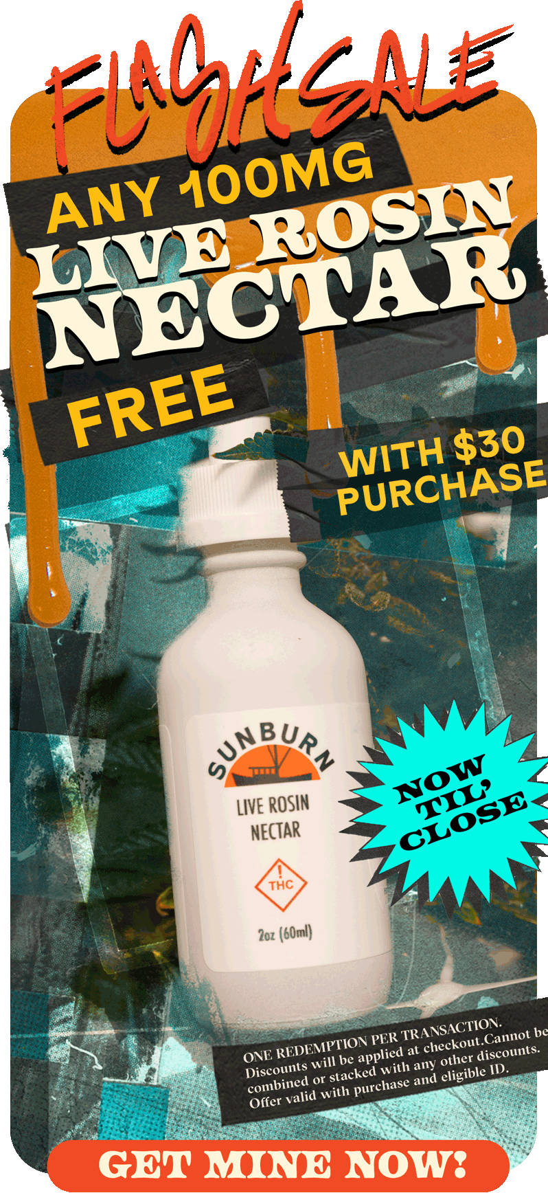 Flash Sale Free 100mg Nectar with $30 Purchase