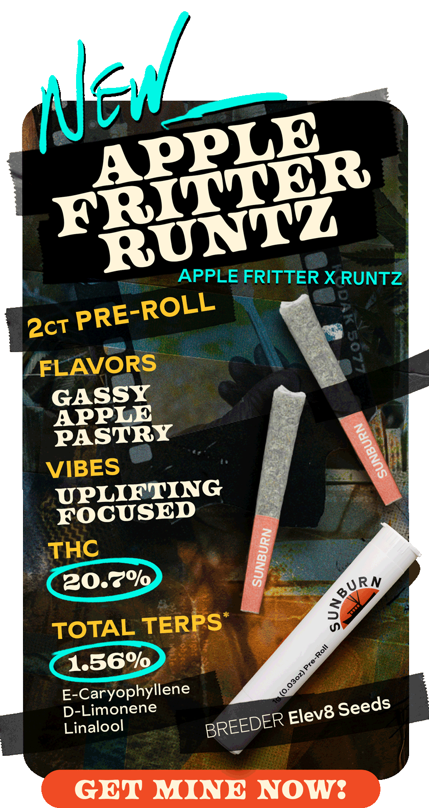 New Apple Fritter Runtz 2CT PreRoll 420