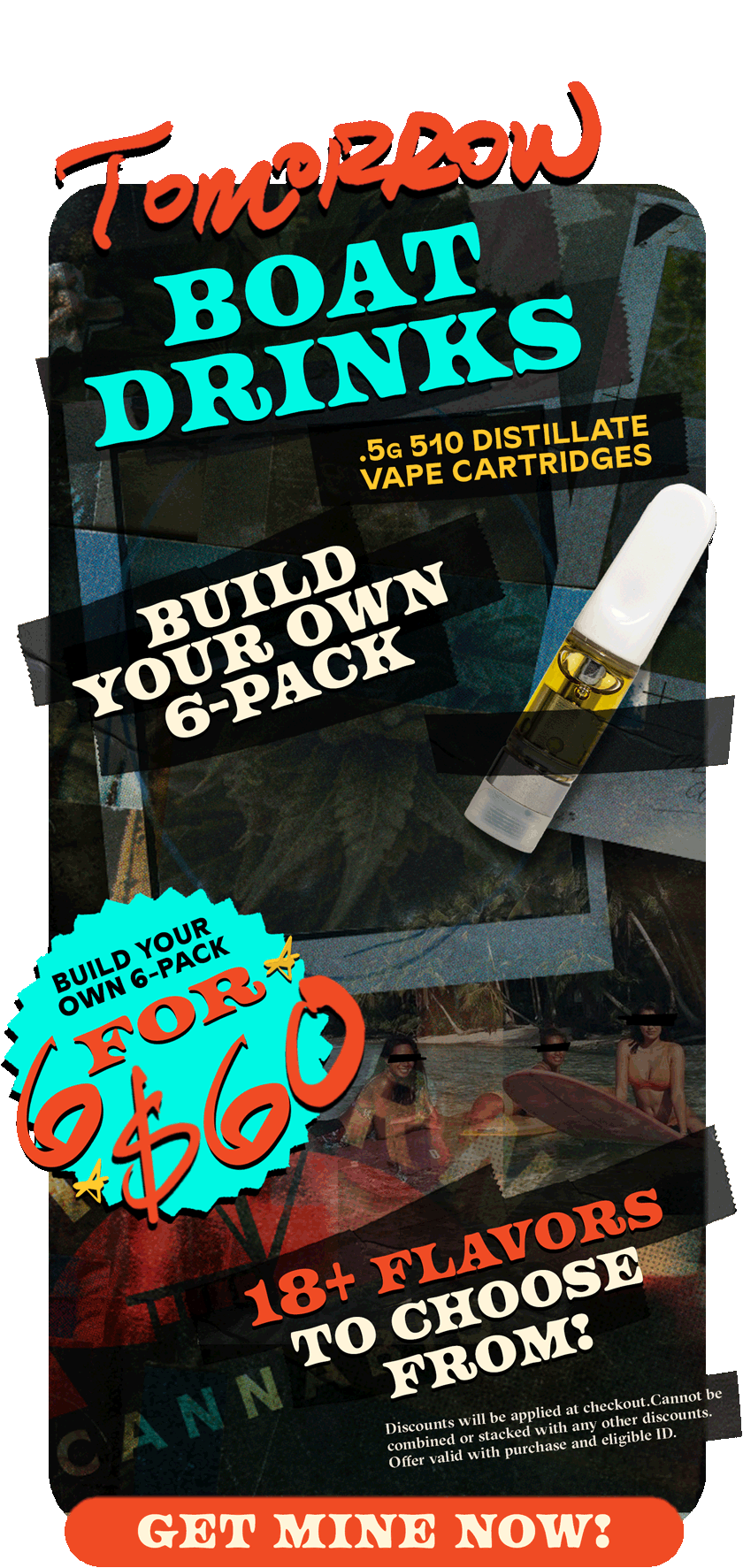 Boat Drinks Build Your Own 6 Pack for$60 April Week1 Tomorrow